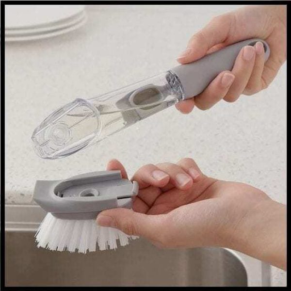 Long Handle brush with soap dispenser